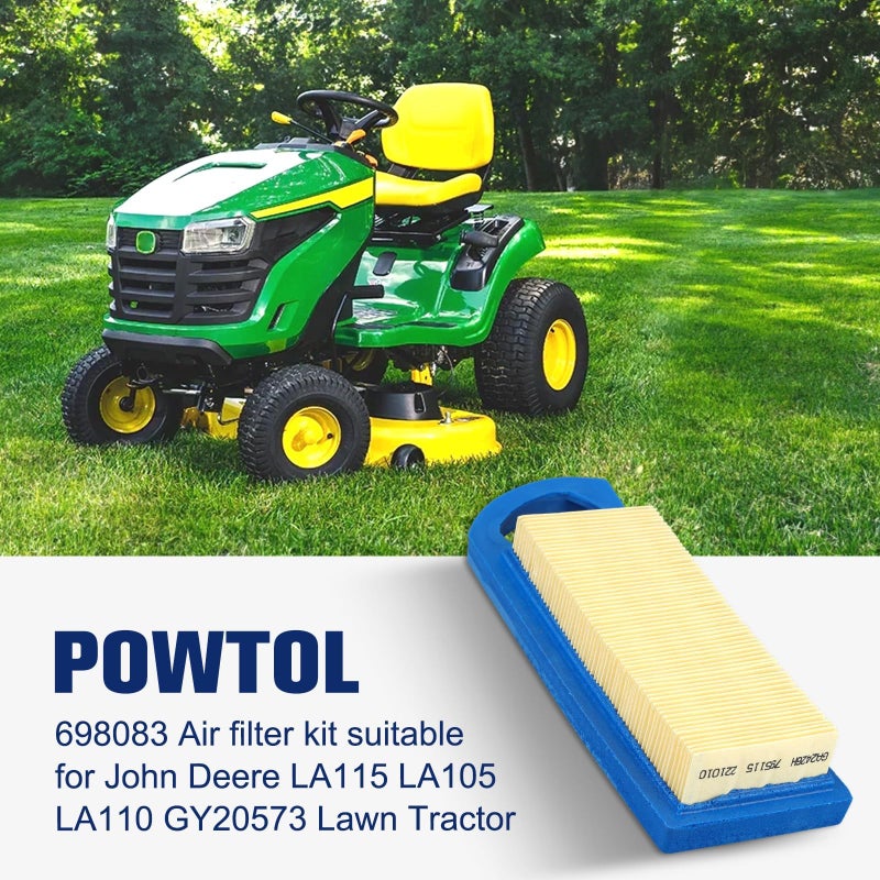 Powtol فلتر هواء Powtol GY20573 فلتر زيت وقود AM125424 يناسب جرارات جون دير LA115 LA105 L100 Z225 LA110 115 L108 LA100 105 L105 108 L107 - Image 2